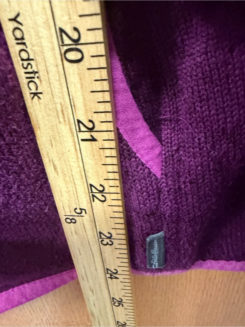 Eddie Bauer Purple Fleece Pullover with Pink Trim - Picture 7 of 8